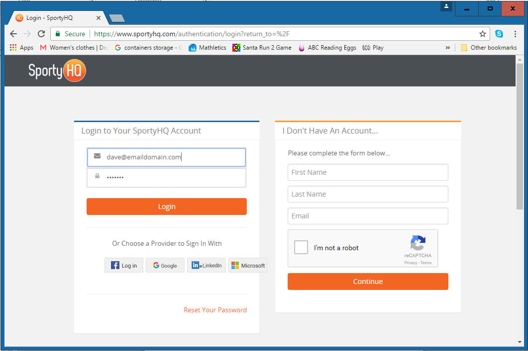 SportyHQ-2.LoginDetails
